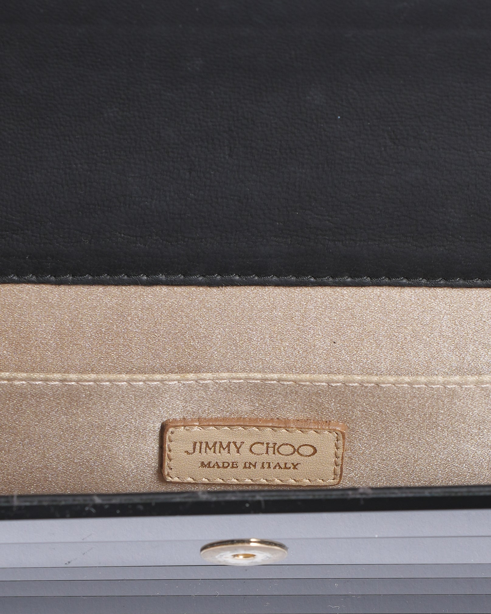 Jimmy Choo Acrylic Clutch In Black