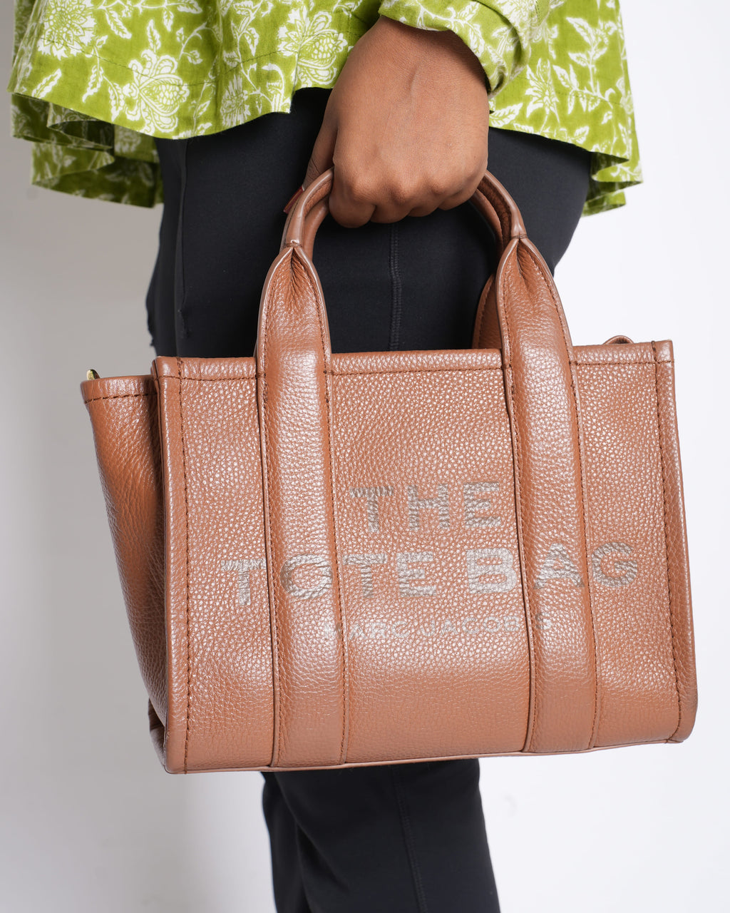 Marc Jacobs Mini Top Handle Bag with Crossbody Strap in Brown