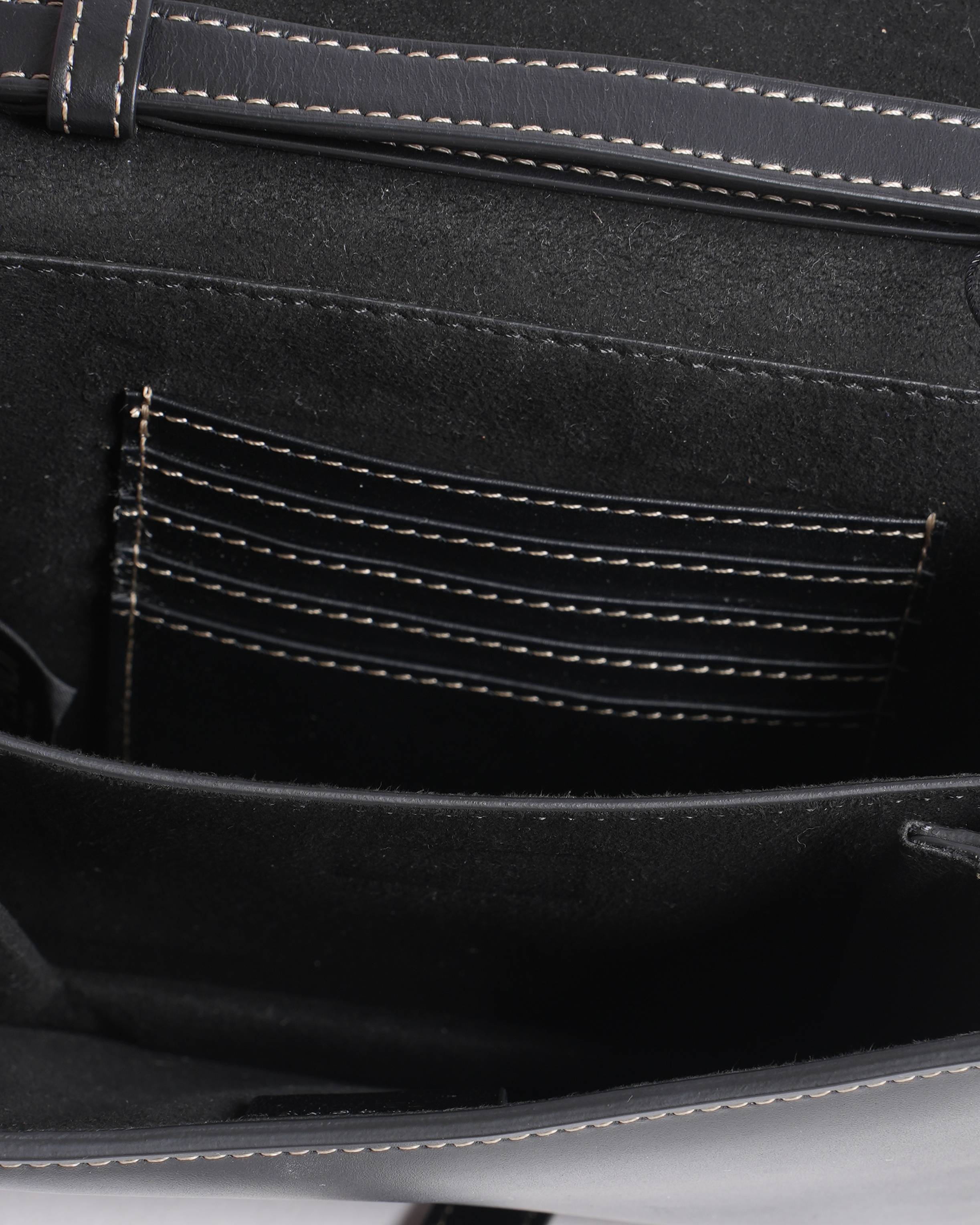 New Fendi fab black crossbody bag in smooth calfskin leather