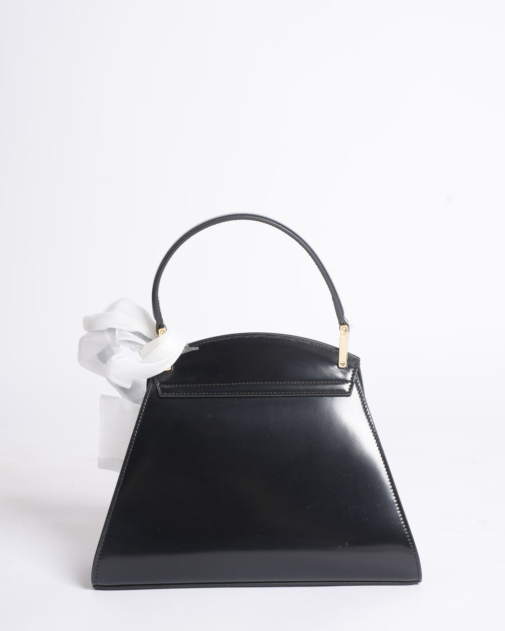 New Salvatore Ferragamo Geometric Small Top Handle Bag with Crossbody Strap