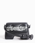 Off-White Leather Logo Burrow Leather Bag Black White
