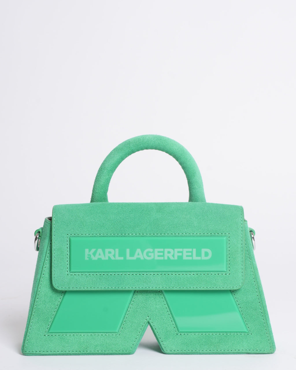 New Karl Lagerfeld Icon K Crossbody In Suede