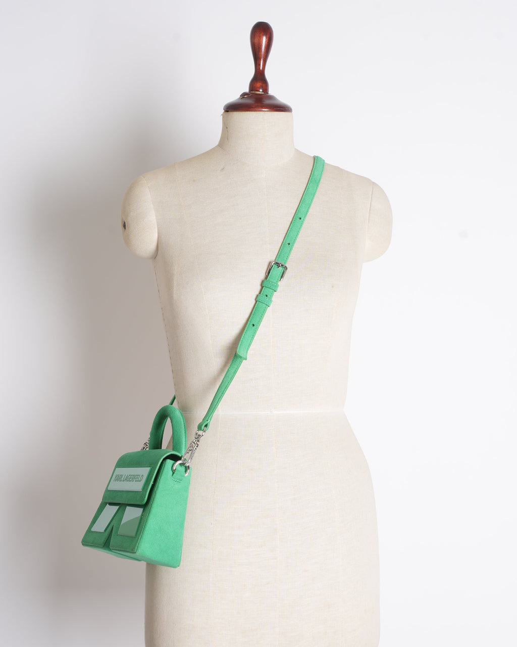 New Karl Lagerfeld Icon K Crossbody In Suede