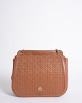 Tory Burch Quilted Crossbody Bag In Tan
