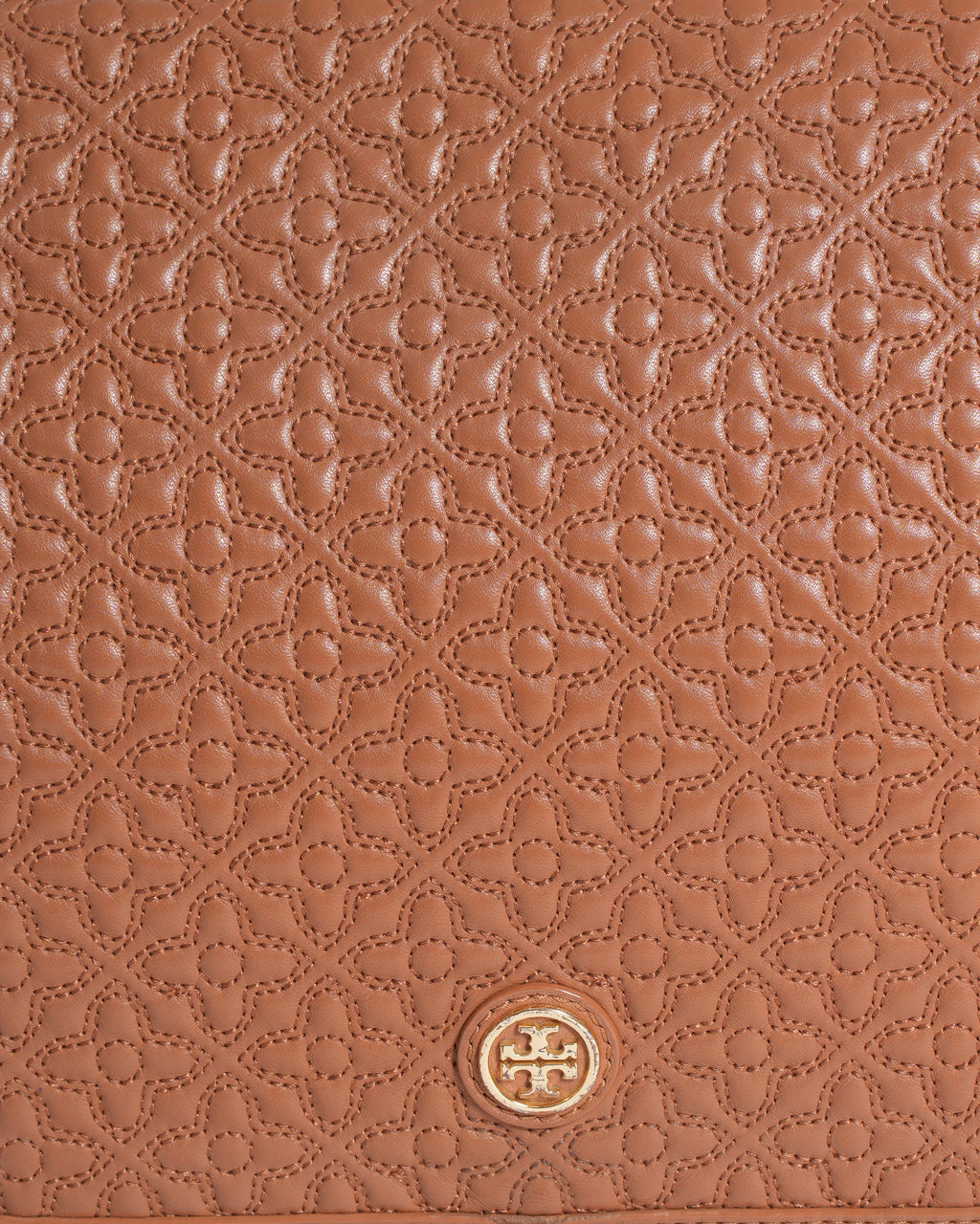 Tory Burch Quilted Crossbody Bag In Tan