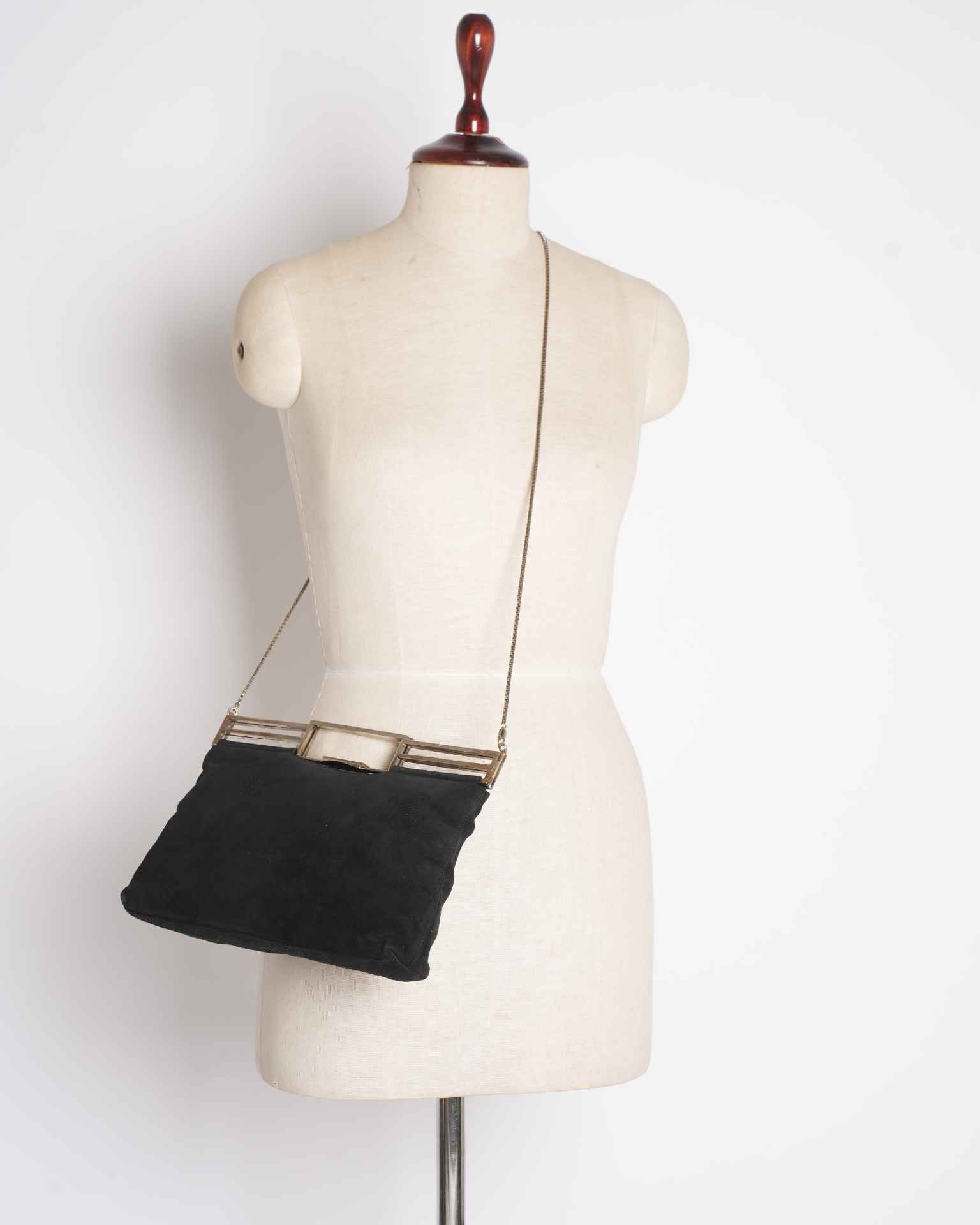 Salvatore Ferragamo Black Clutch