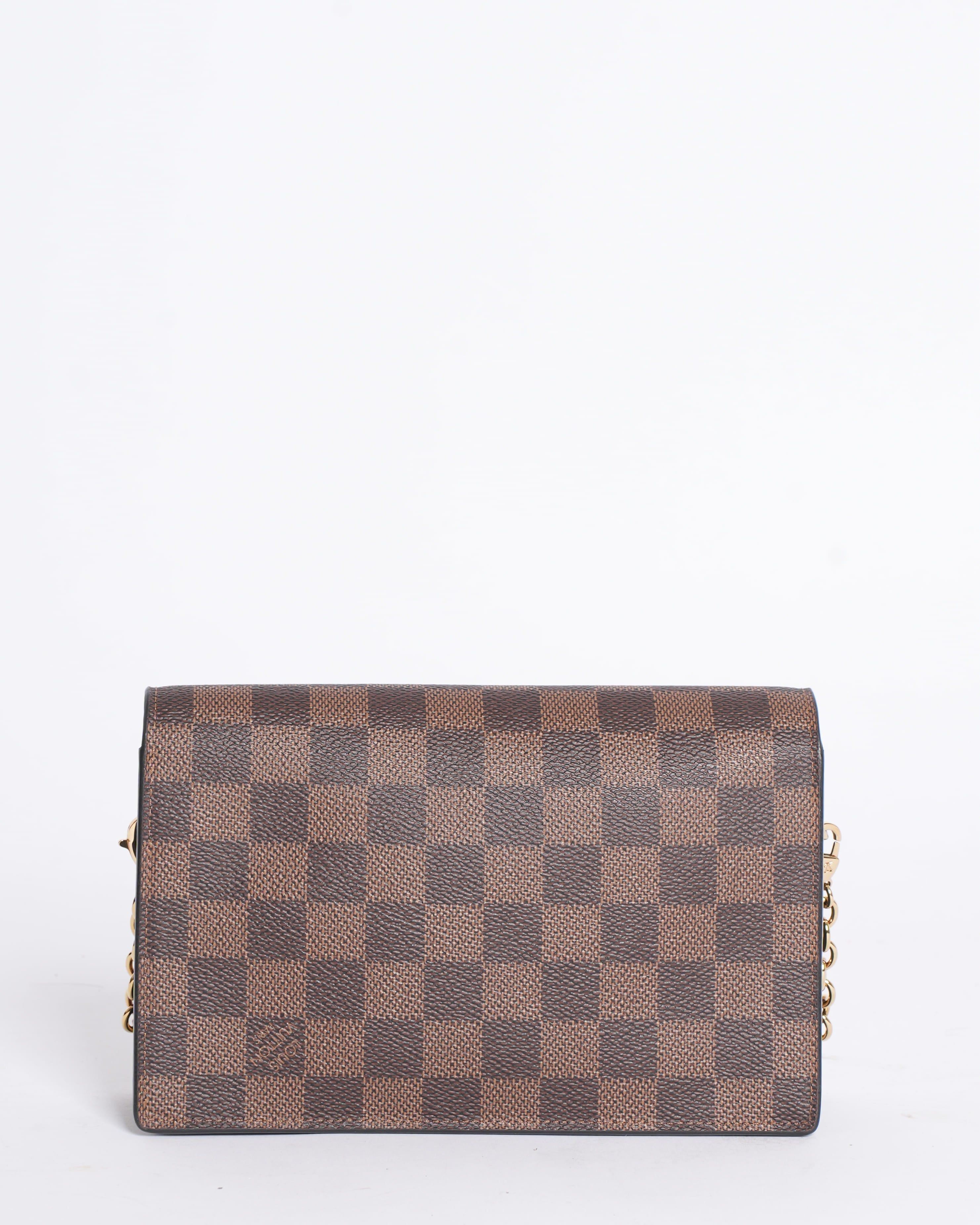 Louis Vuitton Vavin Chain Wallet in Damier Ebene Canvas