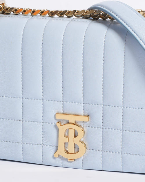 BURBERRY Blue Lola Small Leather CrossBody Bag