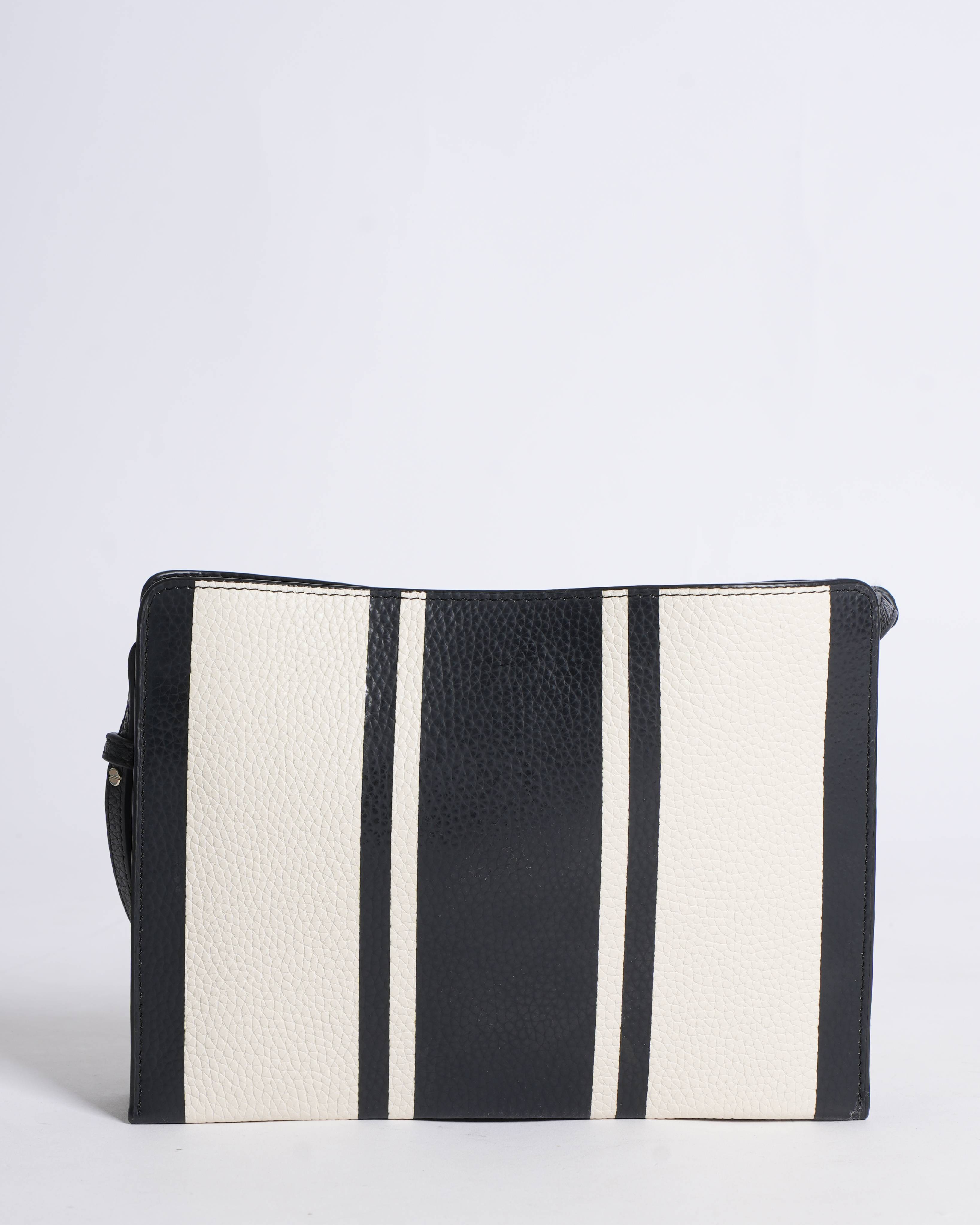 New Oroton Striped Leather Crossbody Bag