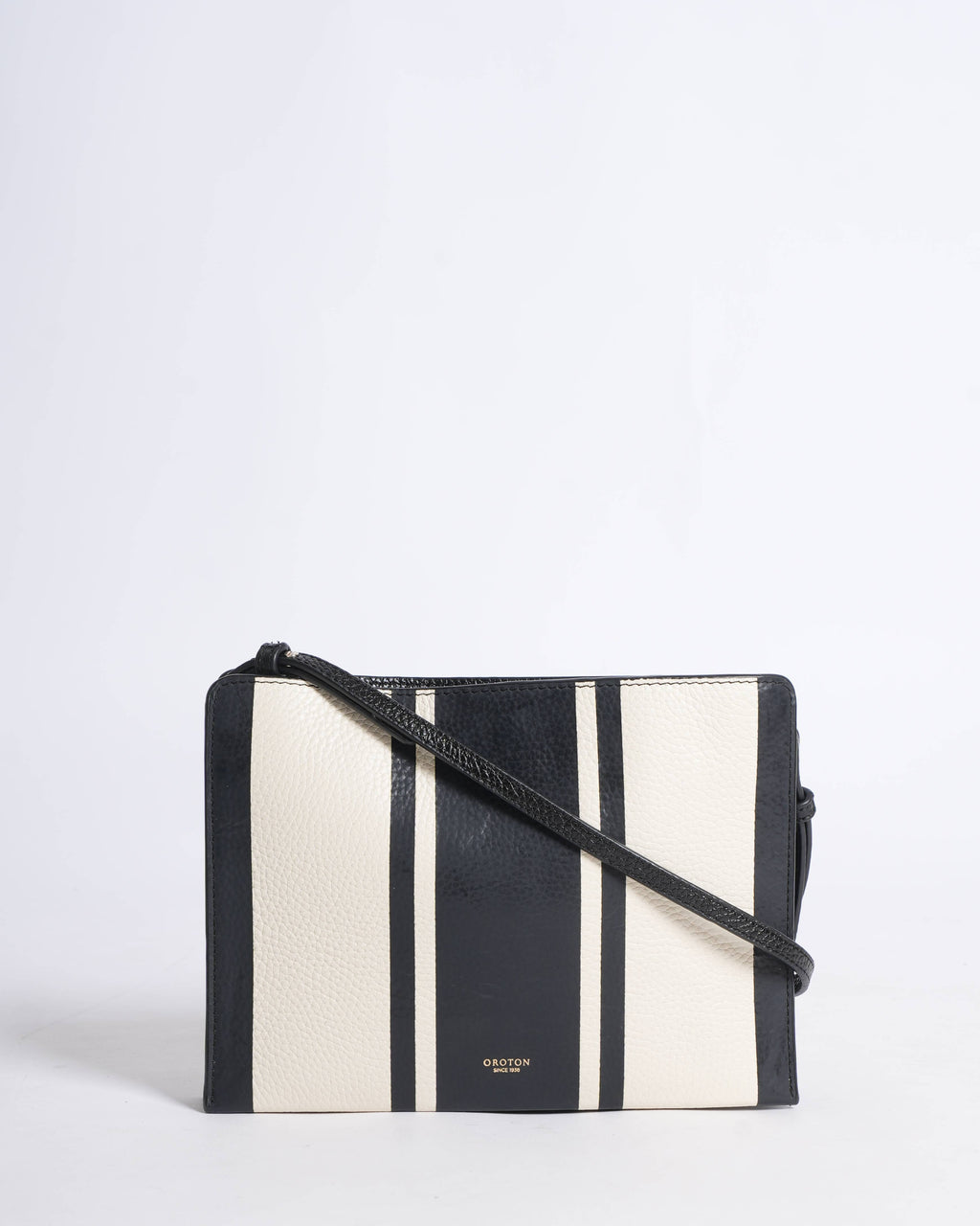 New Oroton Striped Leather Crossbody Bag