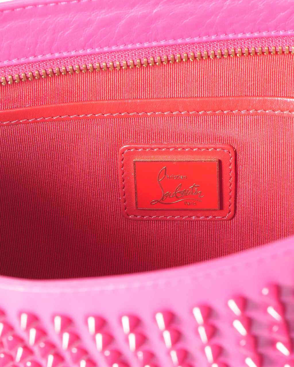 Christian Louboutin Clutch With Spikes In Pink