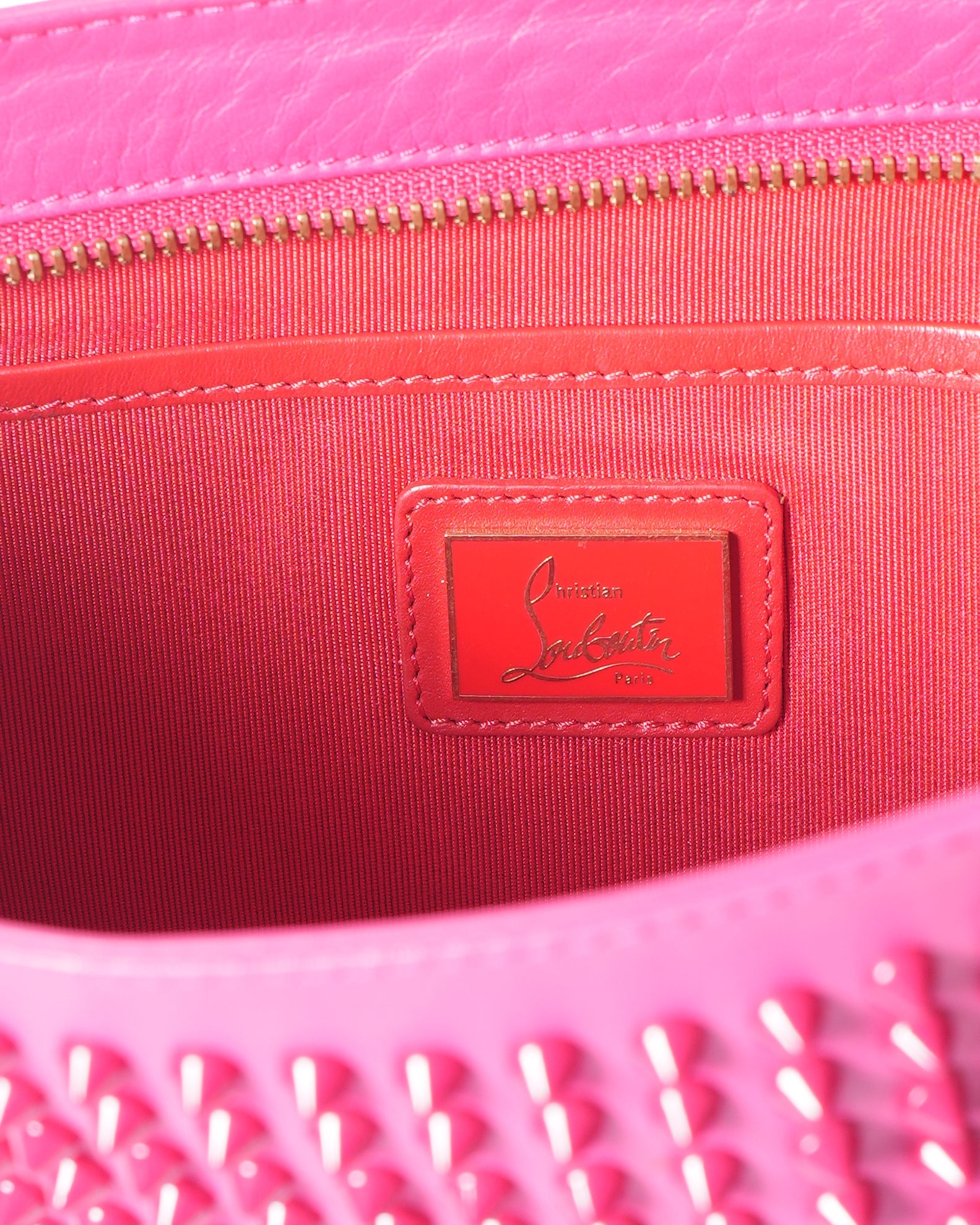 Christian Louboutin Clutch With Spikes In Pink
