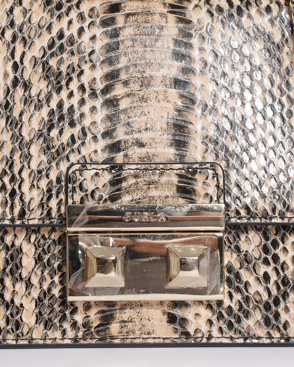 New Furla Snake Embossed Crossbody Bag