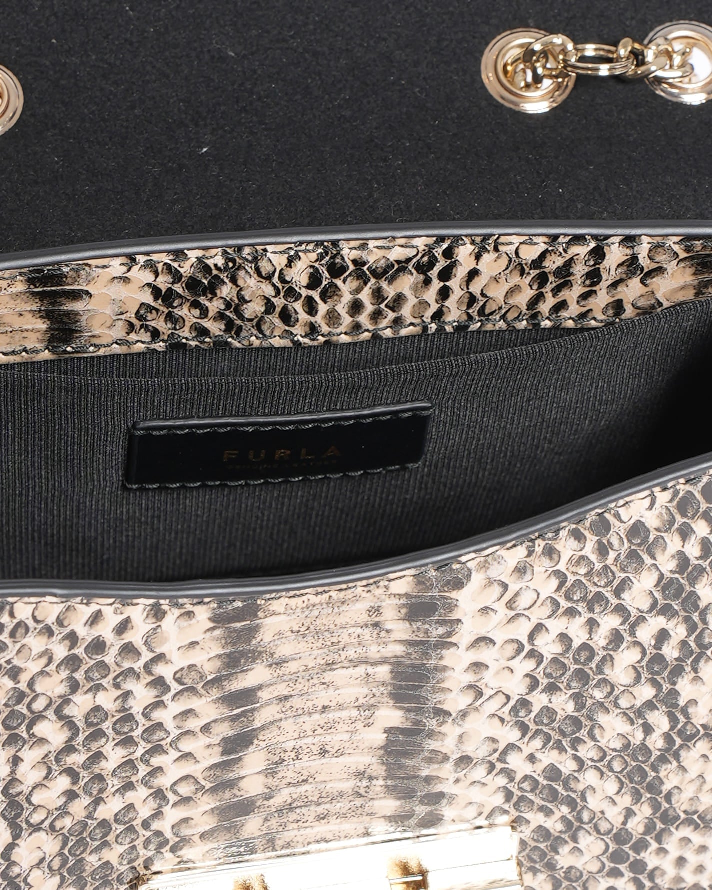 New Furla Snake Embossed Crossbody Bag