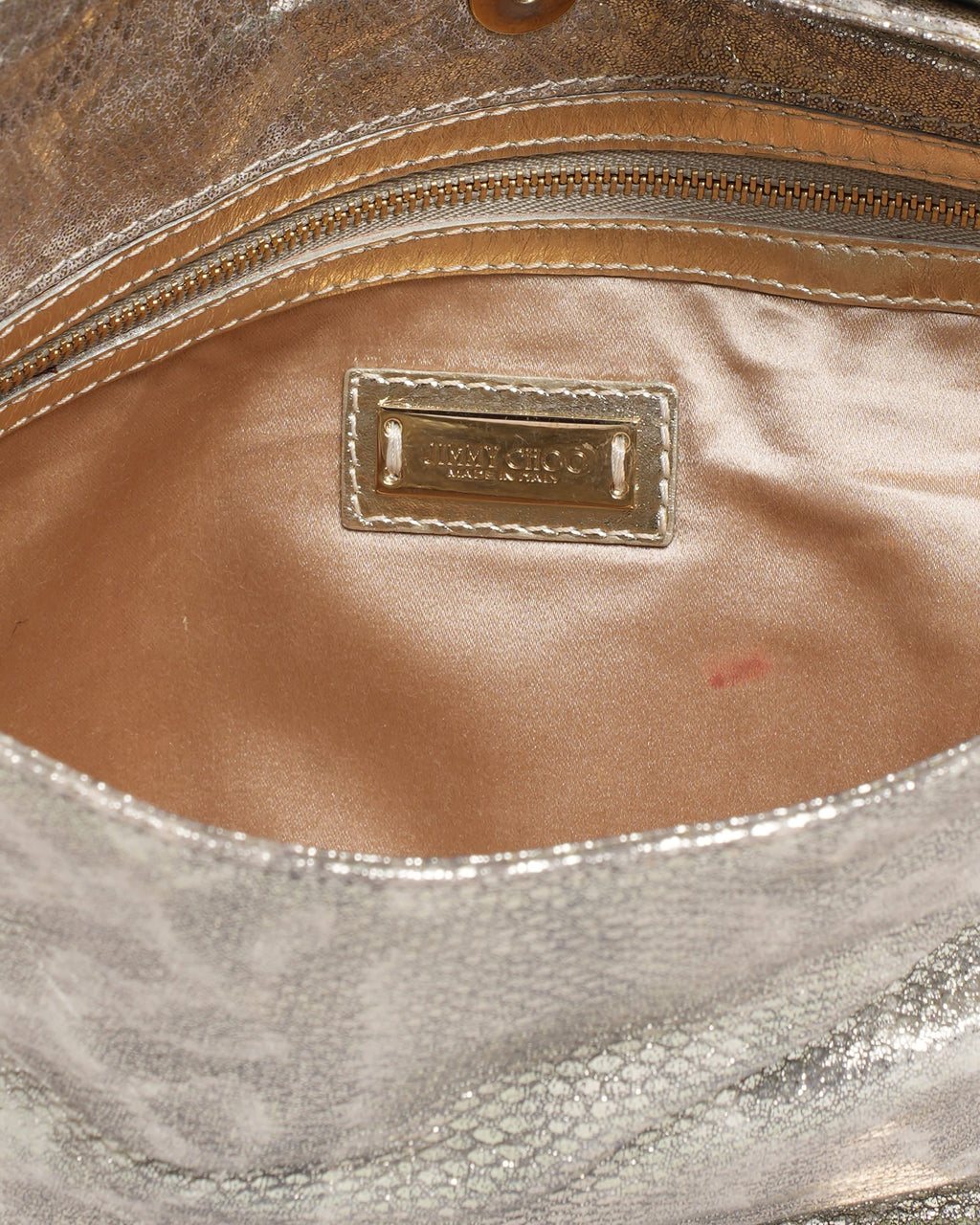 Jimmy Choo Metallic Leather Clutch