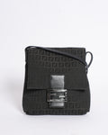 Fendi Zucchino Monogram Crossbody in Black