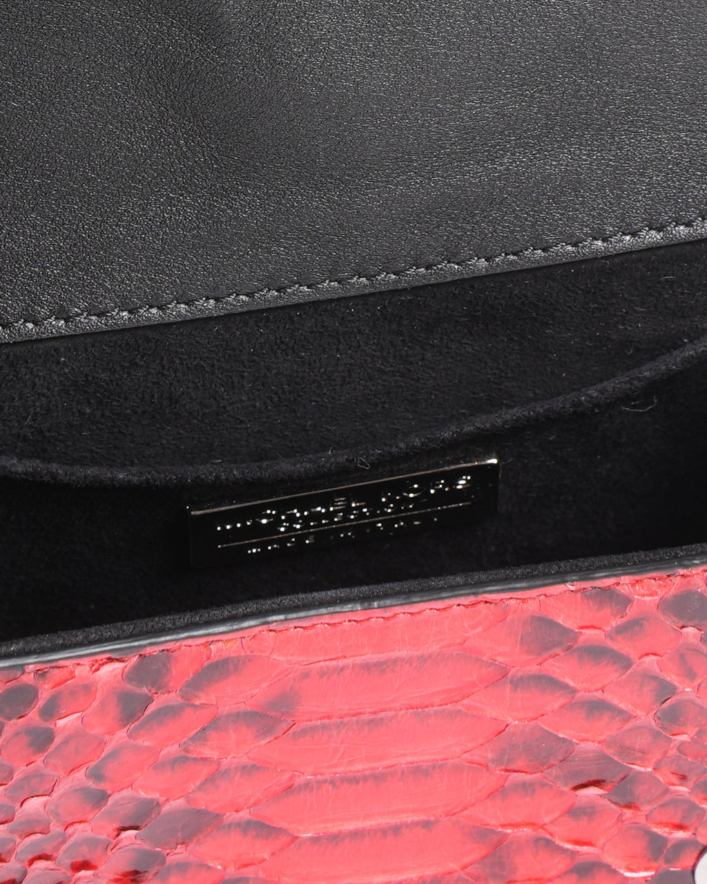 Michael Kors Python Embossed Red Clutch
