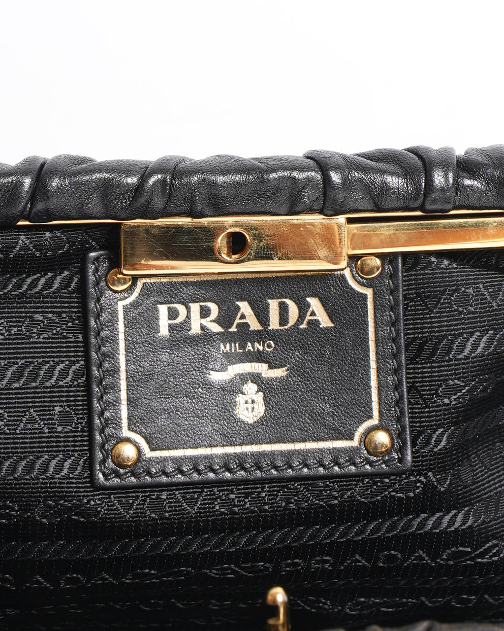 Prada Black FLap Clutch