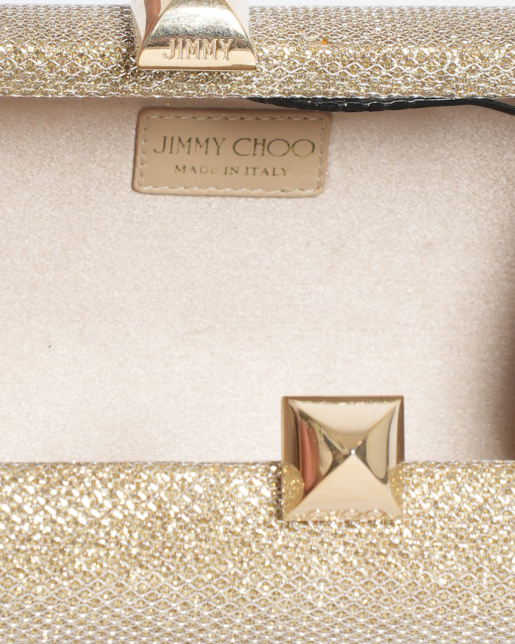 Jimmy Choo metallic small clutch