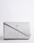 Tod’s Grey Studded Leather Crossbody Bag