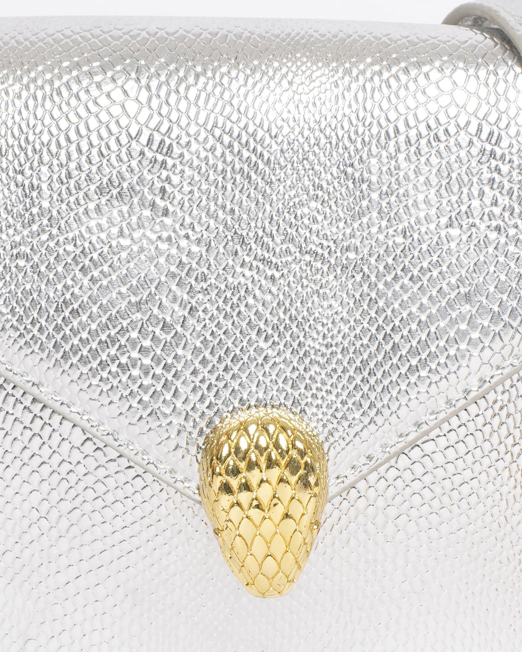 New Bvlgari Serpenti Forever Mini Silver Crossbody Bag