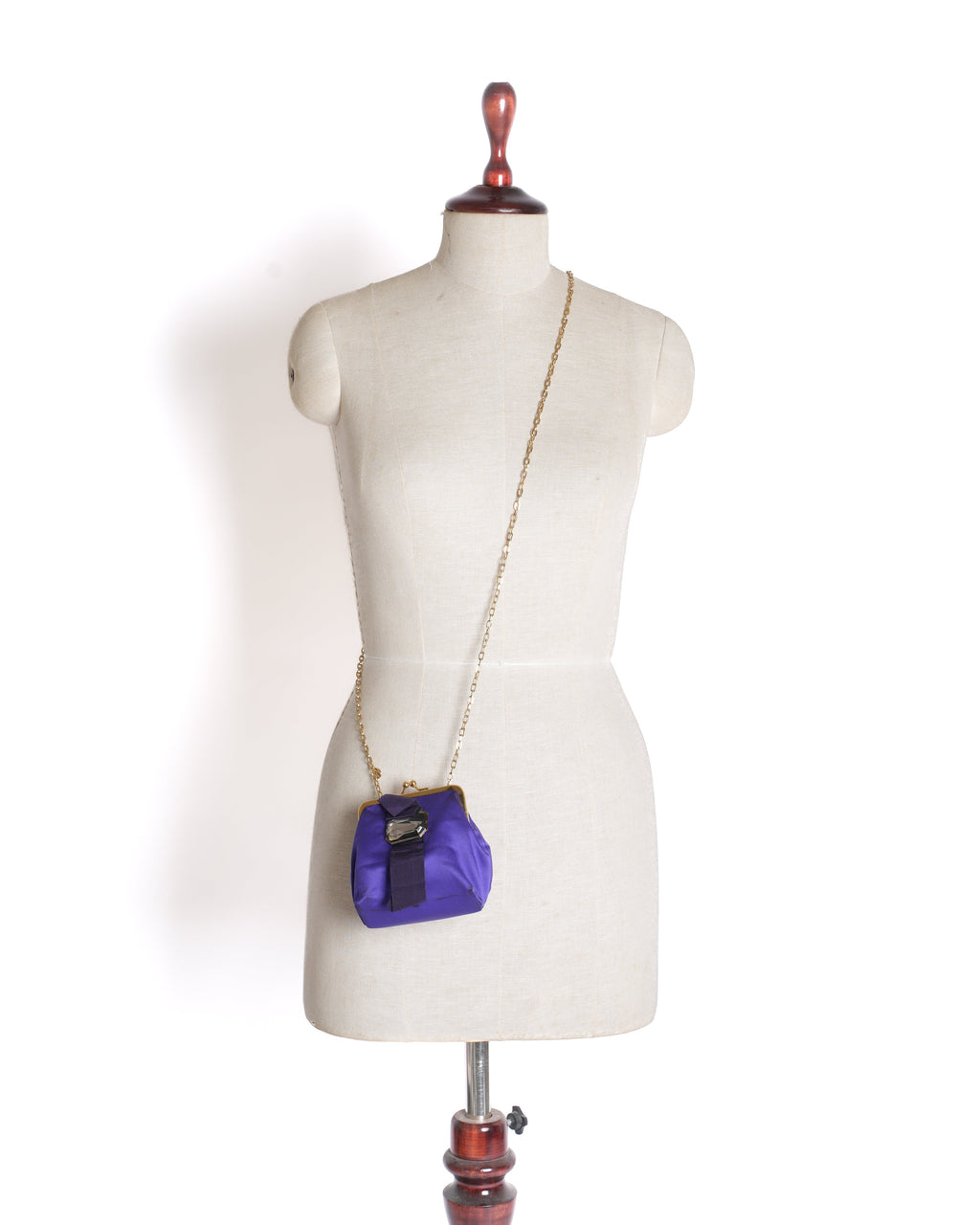 Vintage Furla Mini Clutch With Crossbody Chain