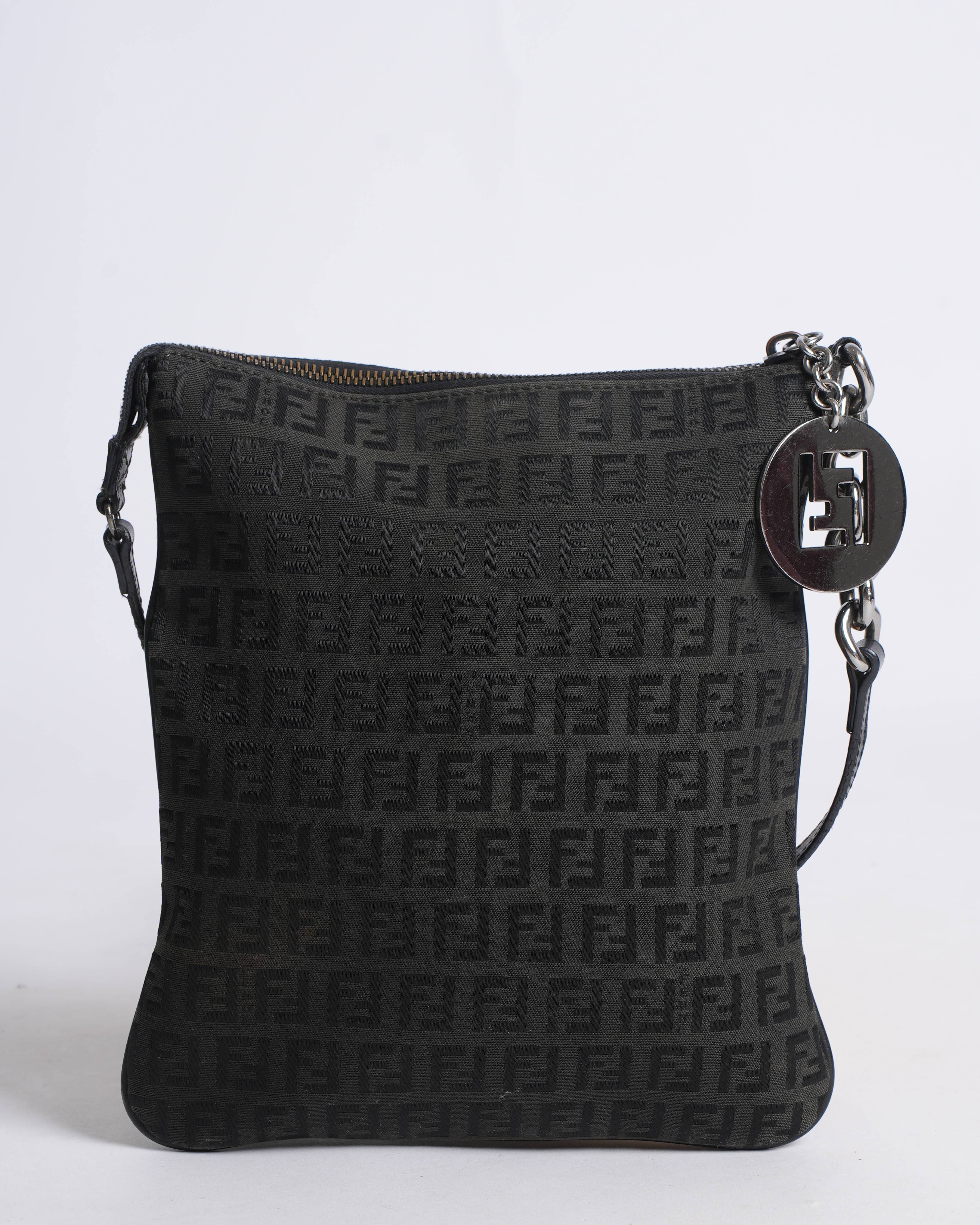 Fendi  Zucchino FF Crossbody Bag Vintage