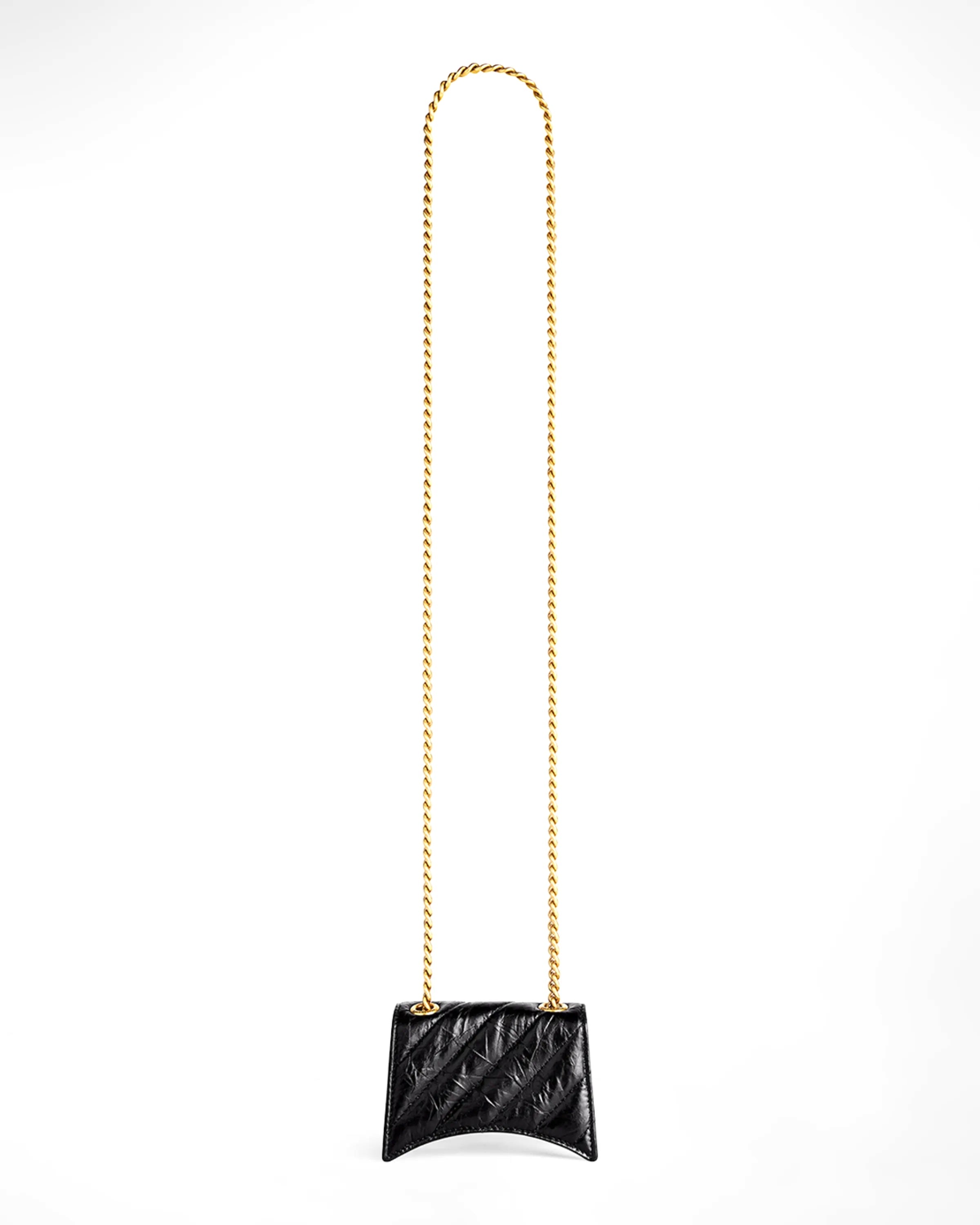 BALENCIAGA CRUSH QUILTED CALFSKIN MINI CHAIN BAG