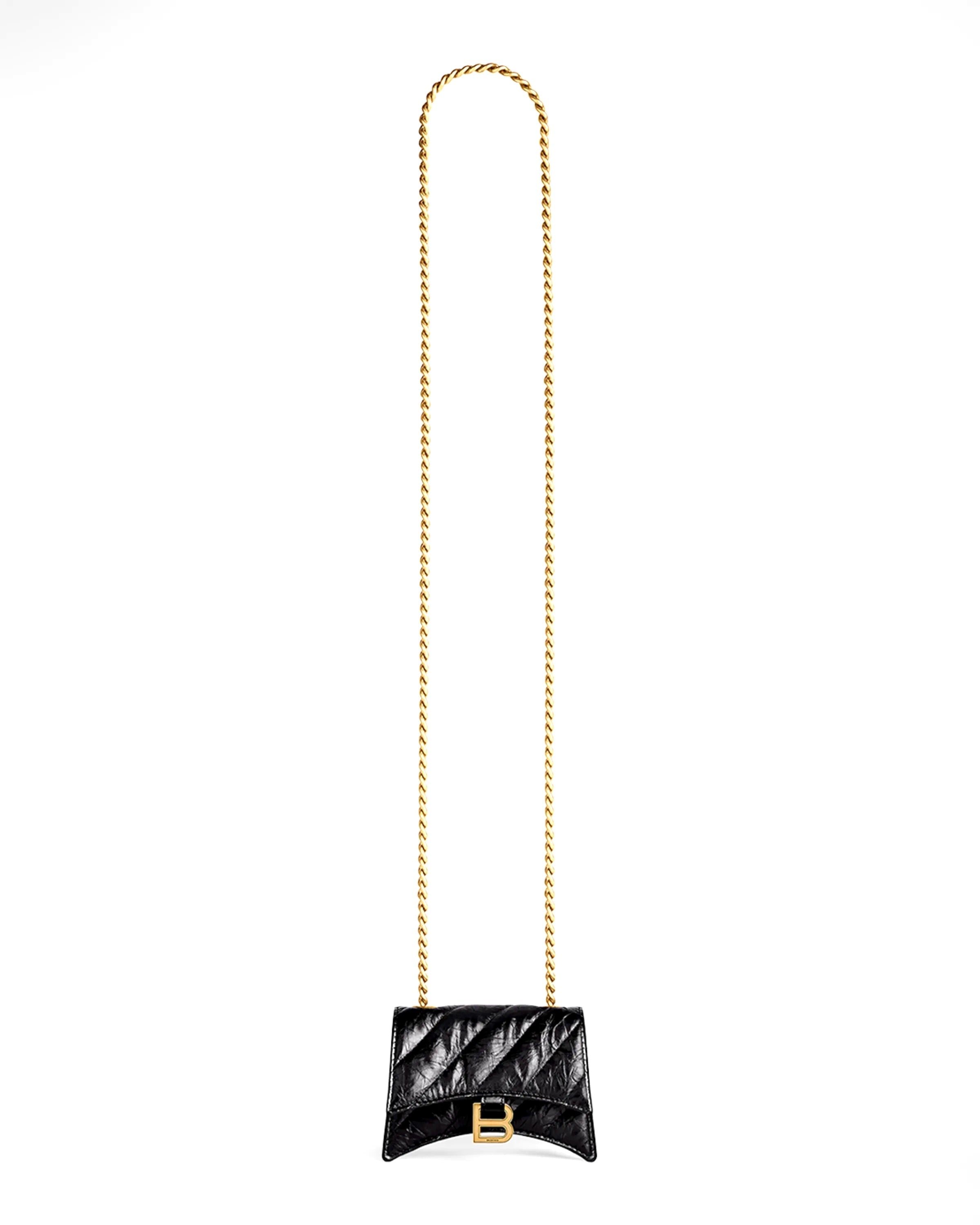 BALENCIAGA CRUSH QUILTED CALFSKIN MINI CHAIN BAG