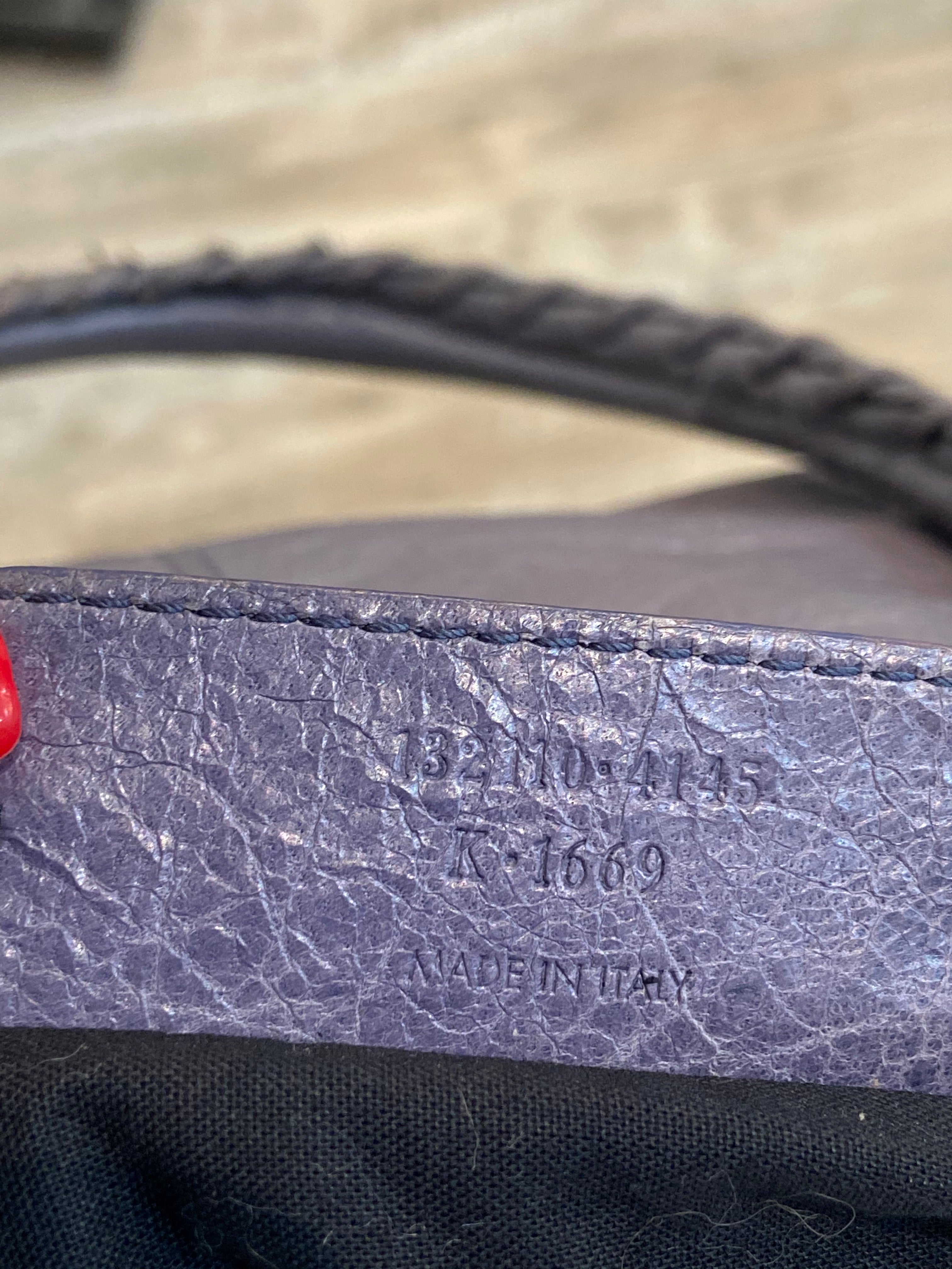 BALENCIAGA LAMBSKIN LEATHER JACINTHE GIANT 12 WORK BAG