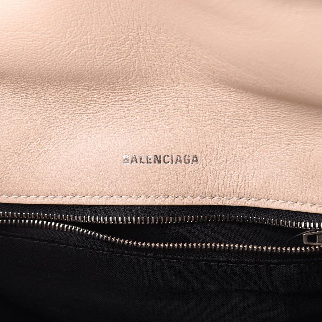 BALENCIAGA NAPPA CALFSKIN QUILTED TOUCH B PUFFY CLUTCH