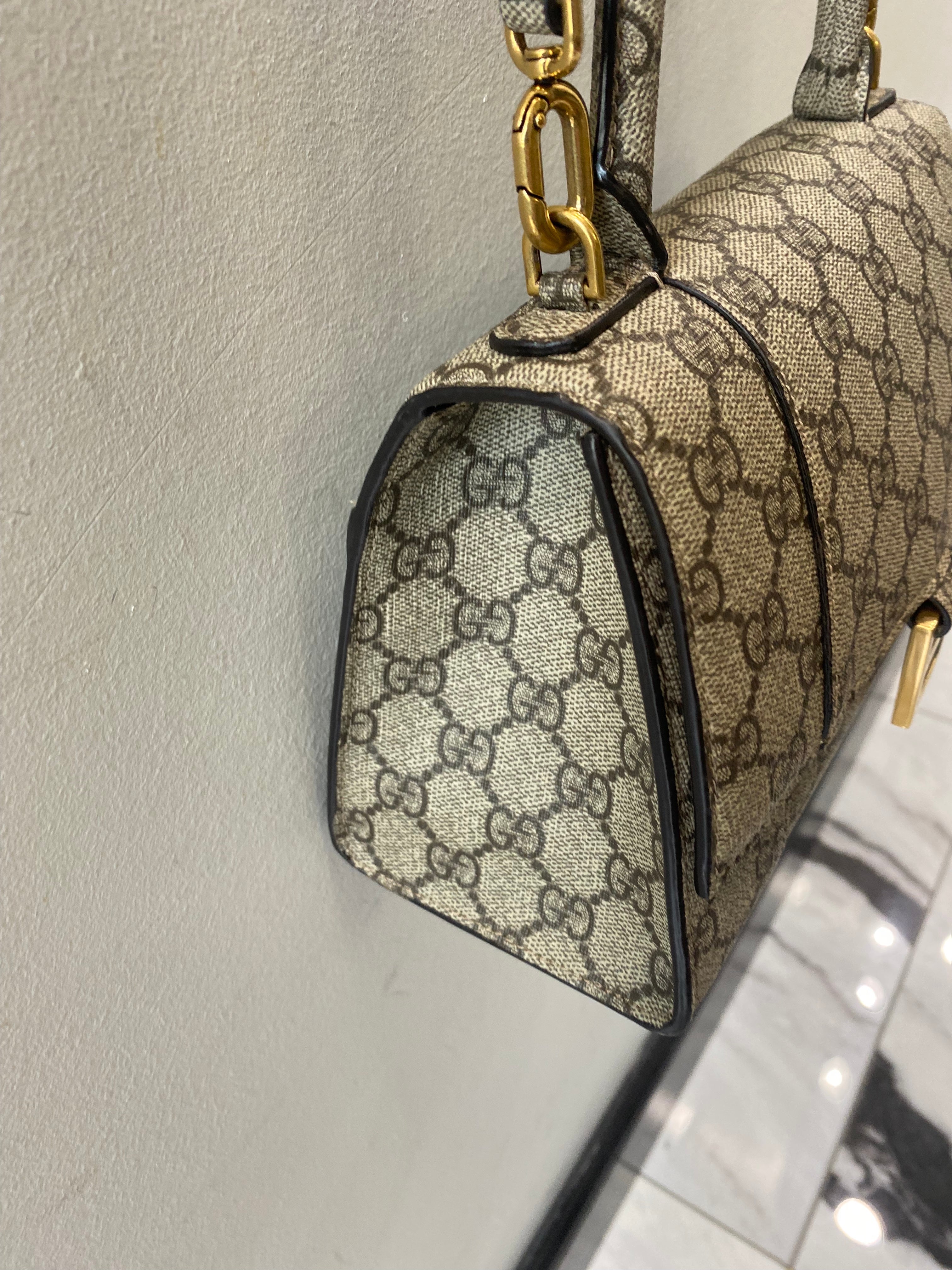 GUCCI X BALENCIAGA GG SUPREME MONOGRAM HOURGLASS BAG