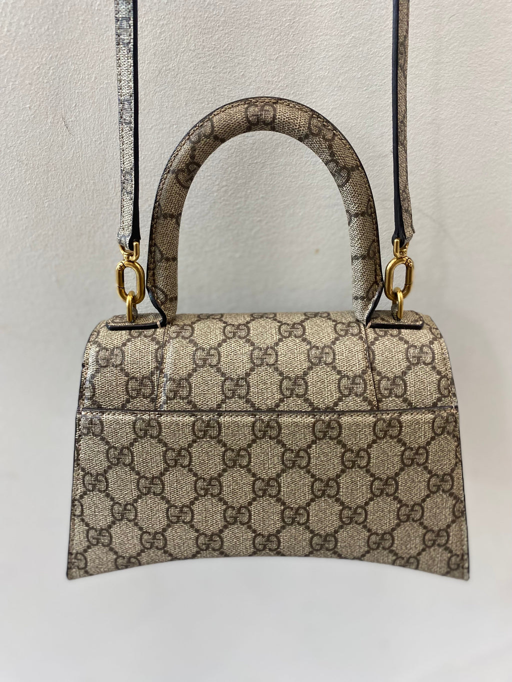 GUCCI X BALENCIAGA GG SUPREME MONOGRAM HOURGLASS BAG