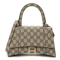 GUCCI X BALENCIAGA GG SUPREME MONOGRAM HOURGLASS BAG