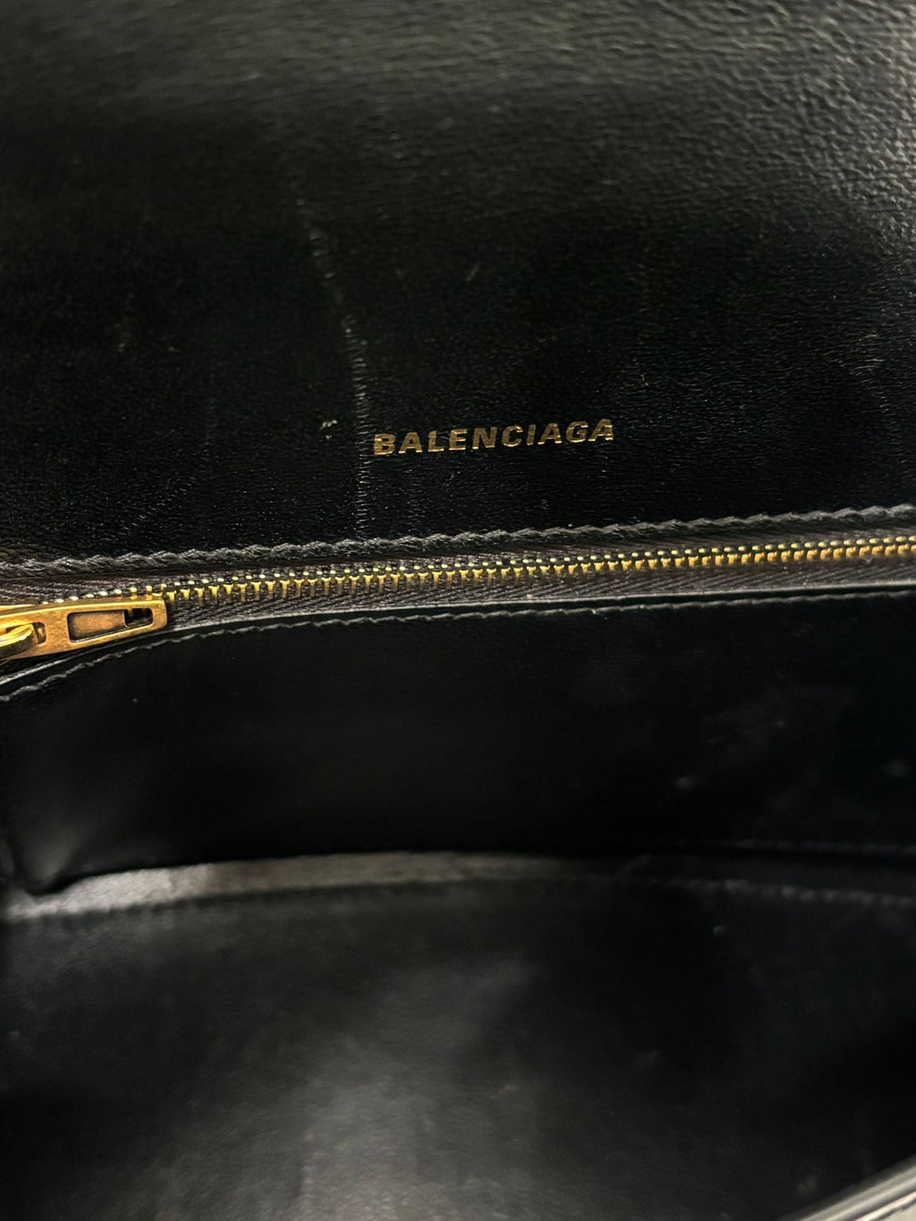 BALENCIAGA HOURGLASS SMALL BOX LEATHER TOP HANDLE BAG