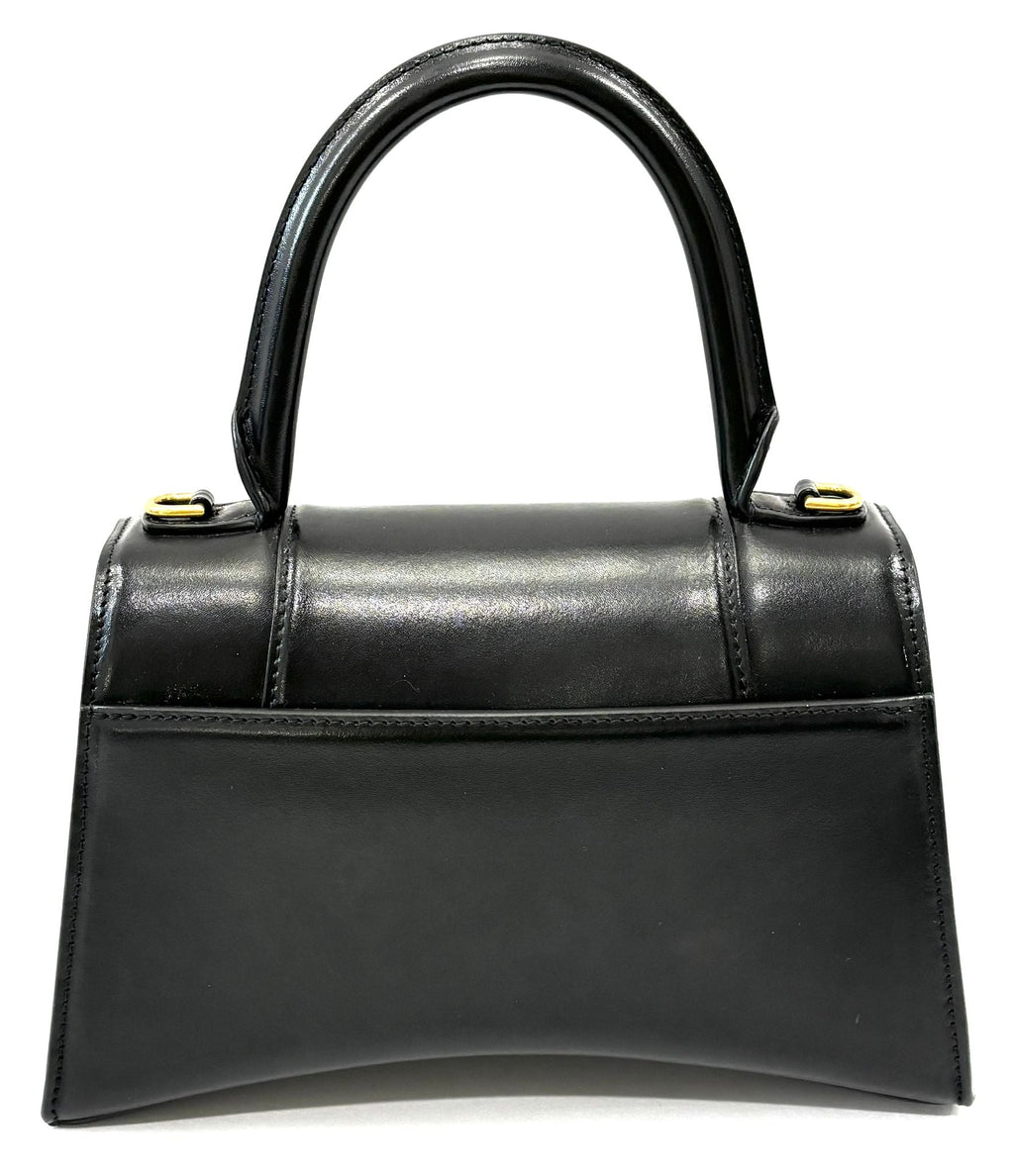BALENCIAGA HOURGLASS SMALL BOX LEATHER TOP HANDLE BAG