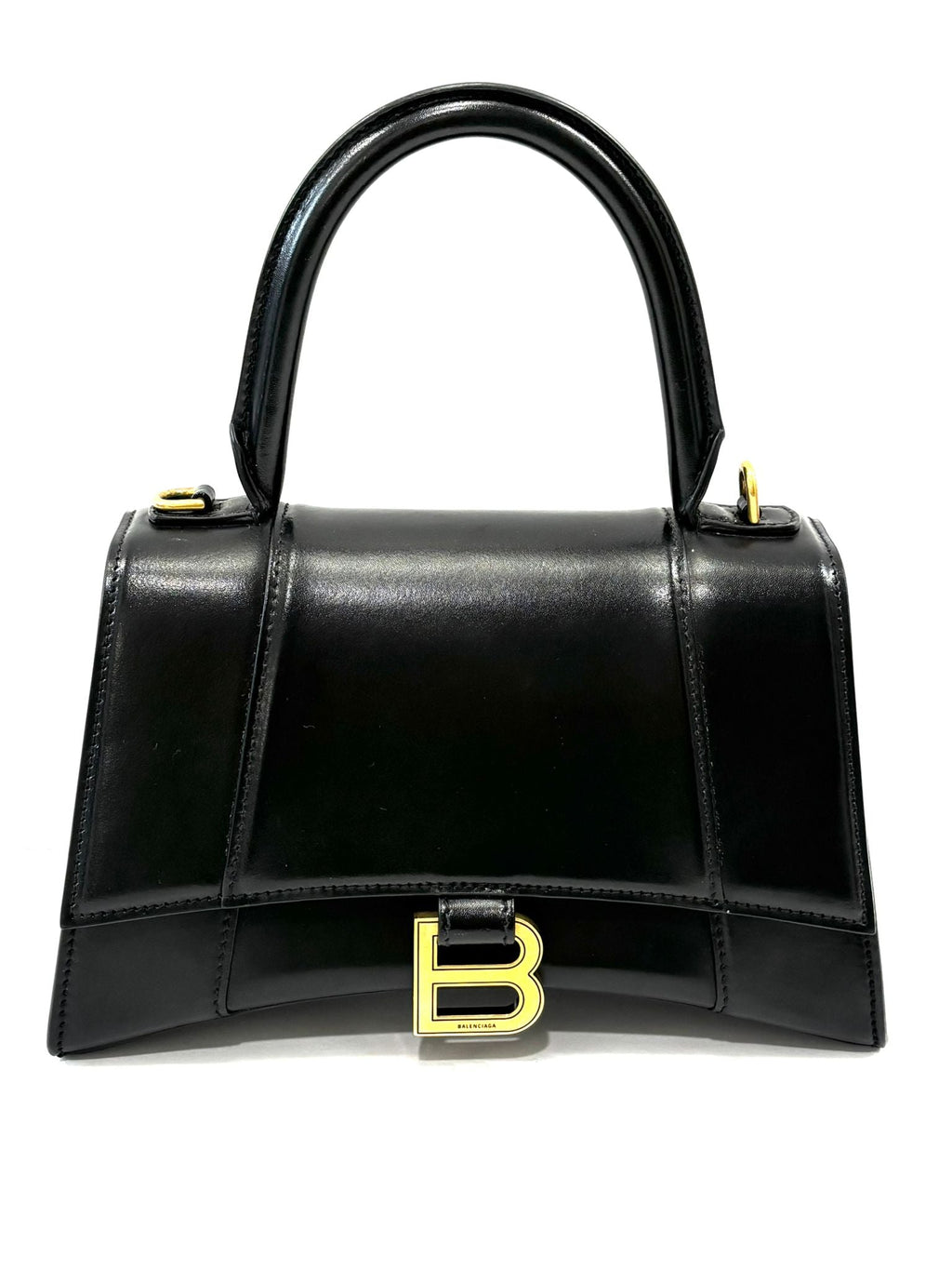 BALENCIAGA HOURGLASS SMALL BOX LEATHER TOP HANDLE BAG