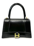 BALENCIAGA HOURGLASS SMALL BOX LEATHER TOP HANDLE BAG