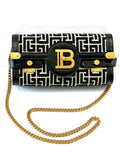 BALMAIN B-BUZZ 23 SMALL JACQUARD CROSSBODY BAG
