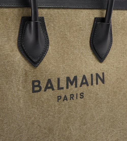 BALMAIN CANVAS B-ARMY 42 TOTE BAG