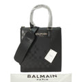 BALMAIN PARIS LOGO LEATHER TOTE BAG