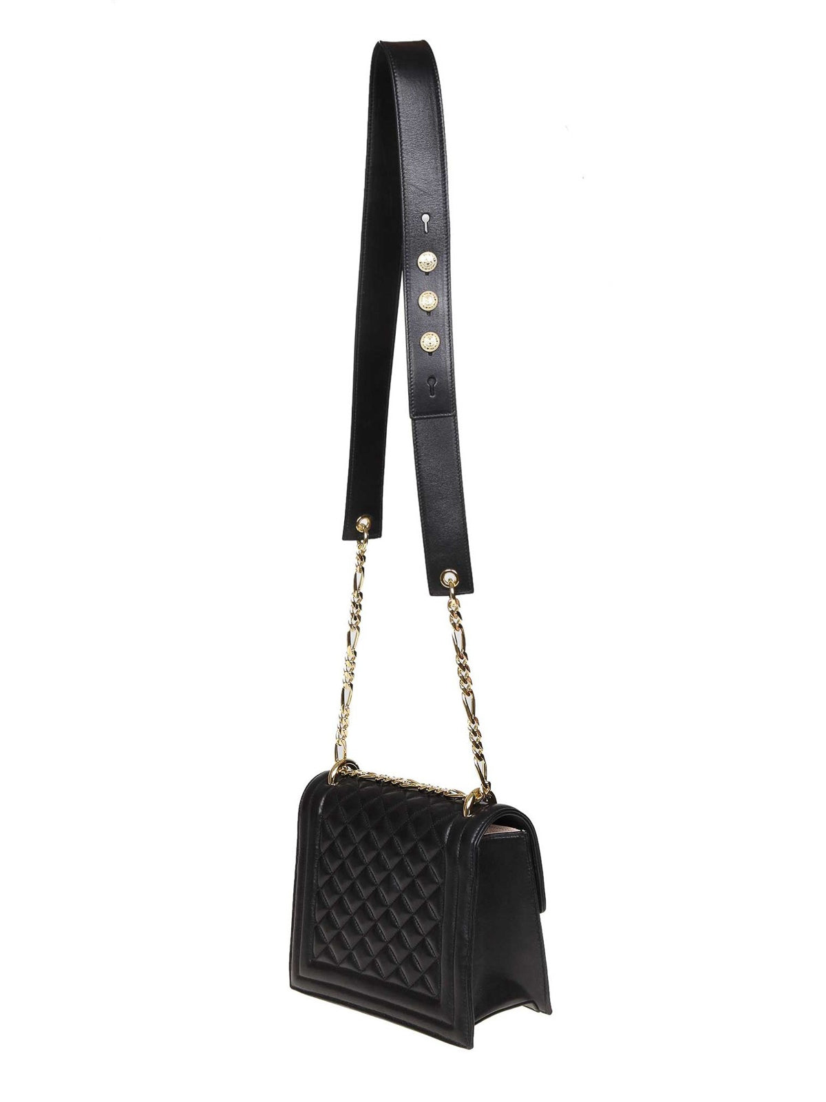 BALMAIN QUILTED LAMBSKIN B BAG 21 CROSSBODY BAG