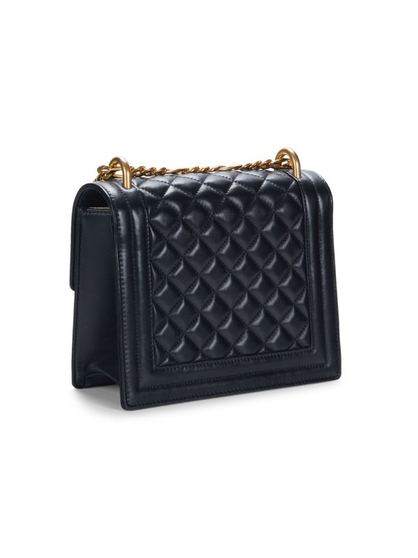 BALMAIN QUILTED LAMBSKIN B BAG 21 CROSSBODY BAG