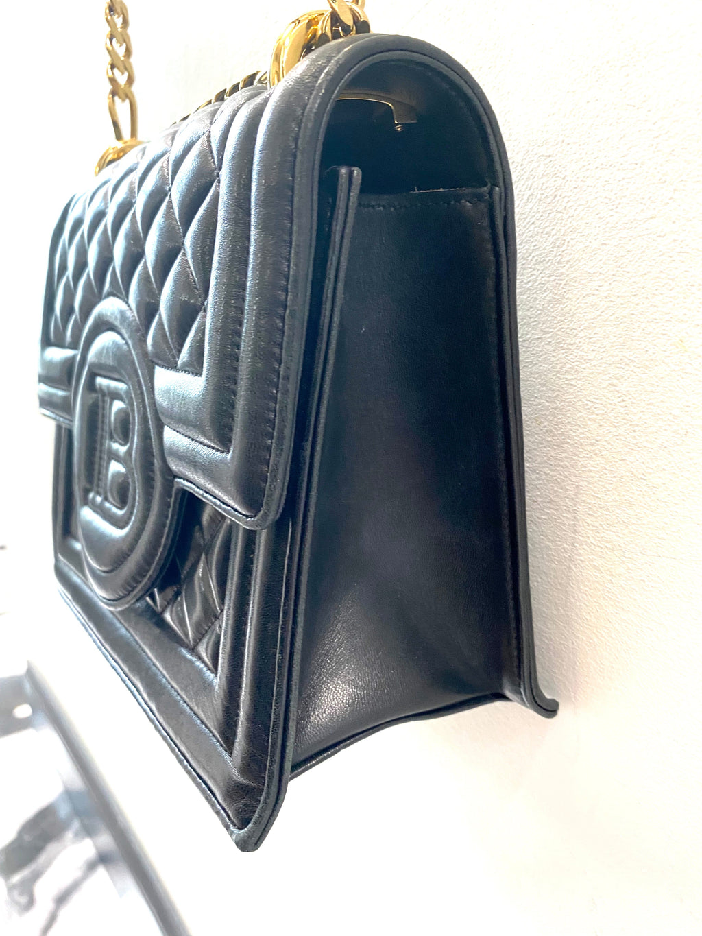 BALMAIN QUILTED LAMBSKIN B BAG 21 CROSSBODY BAG
