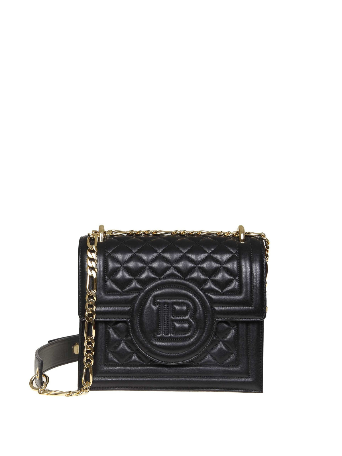 BALMAIN QUILTED LAMBSKIN B BAG 21 CROSSBODY BAG