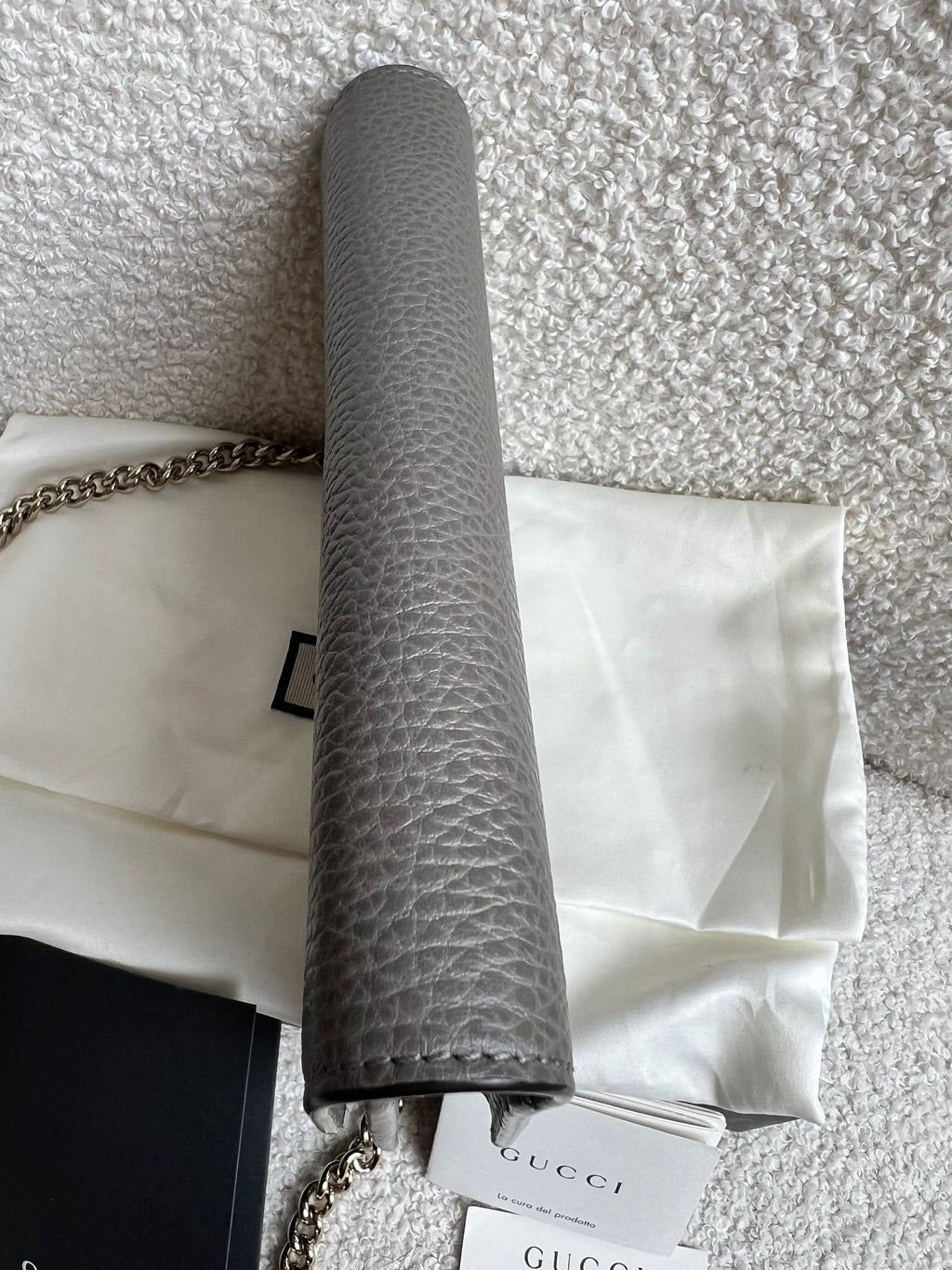 Gucci Dollar Grey Interlocking Chain Wallet