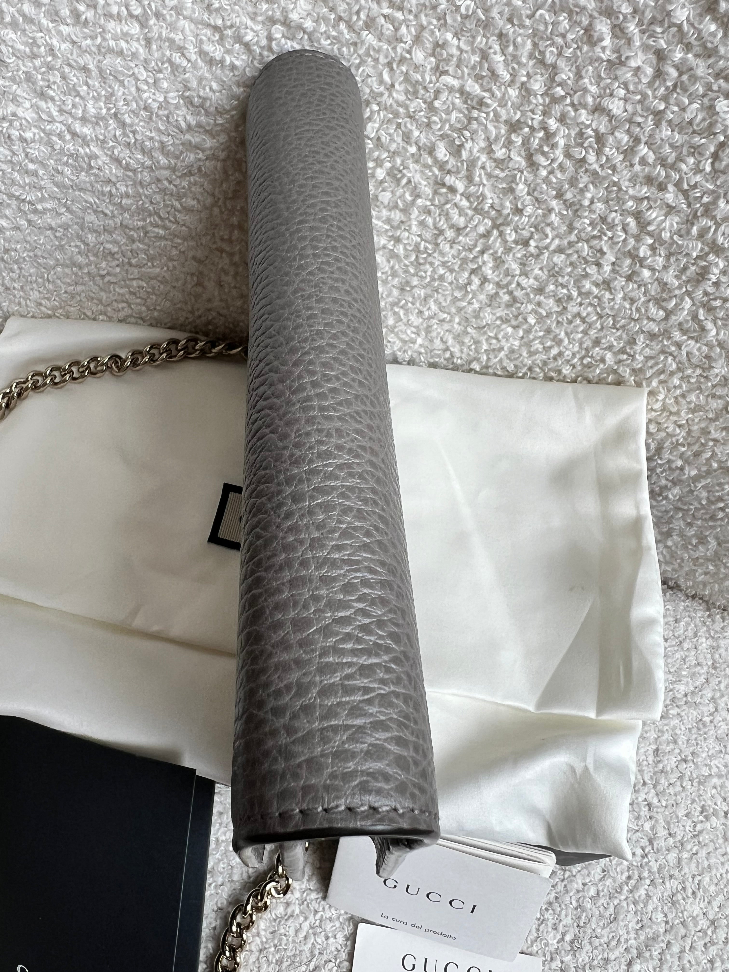 Gucci Dollar Grey Interlocking Chain Wallet