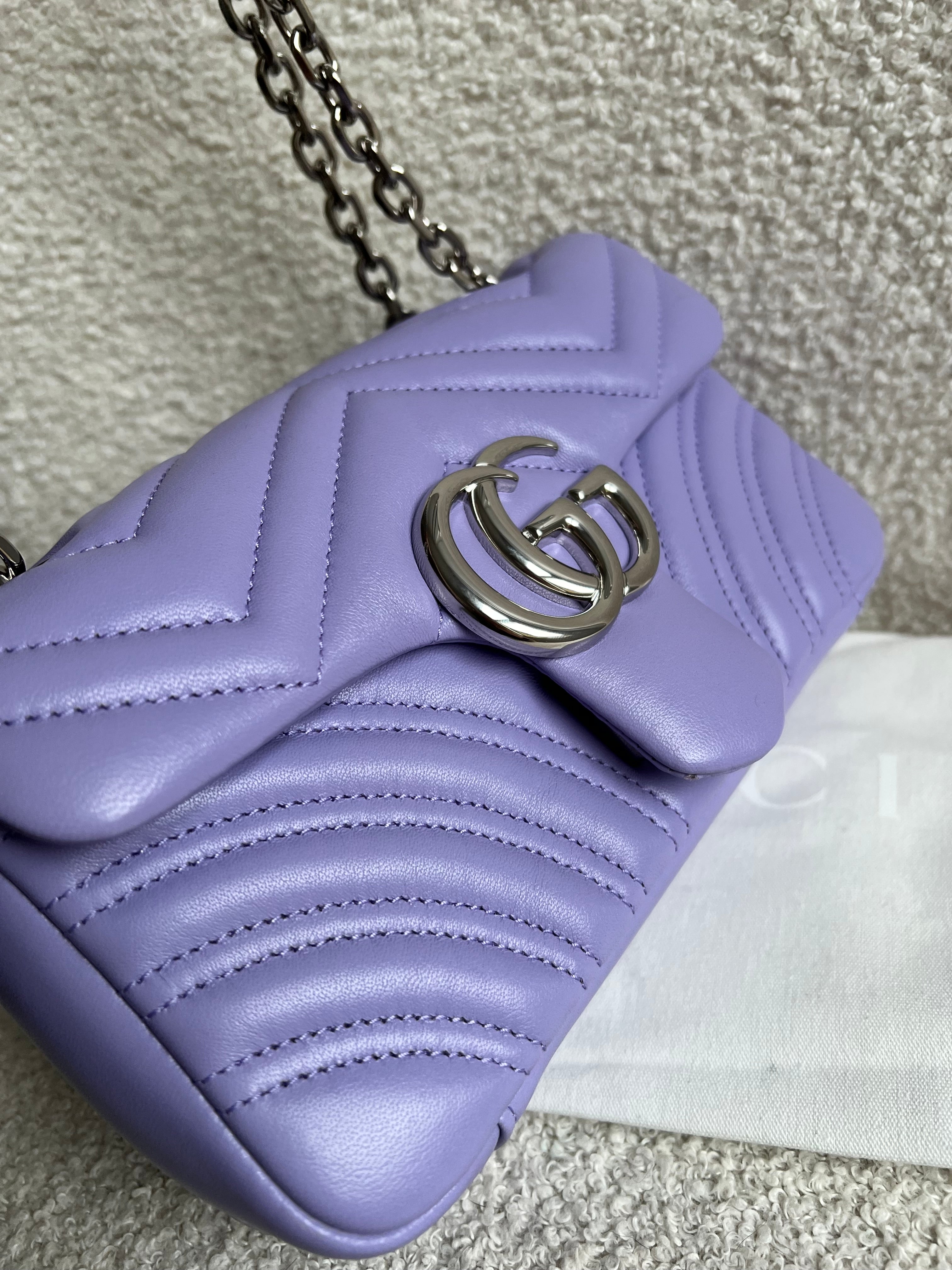 Gucci GG Purple Marmont Mini Shoulder Bag (RRP £1,890)