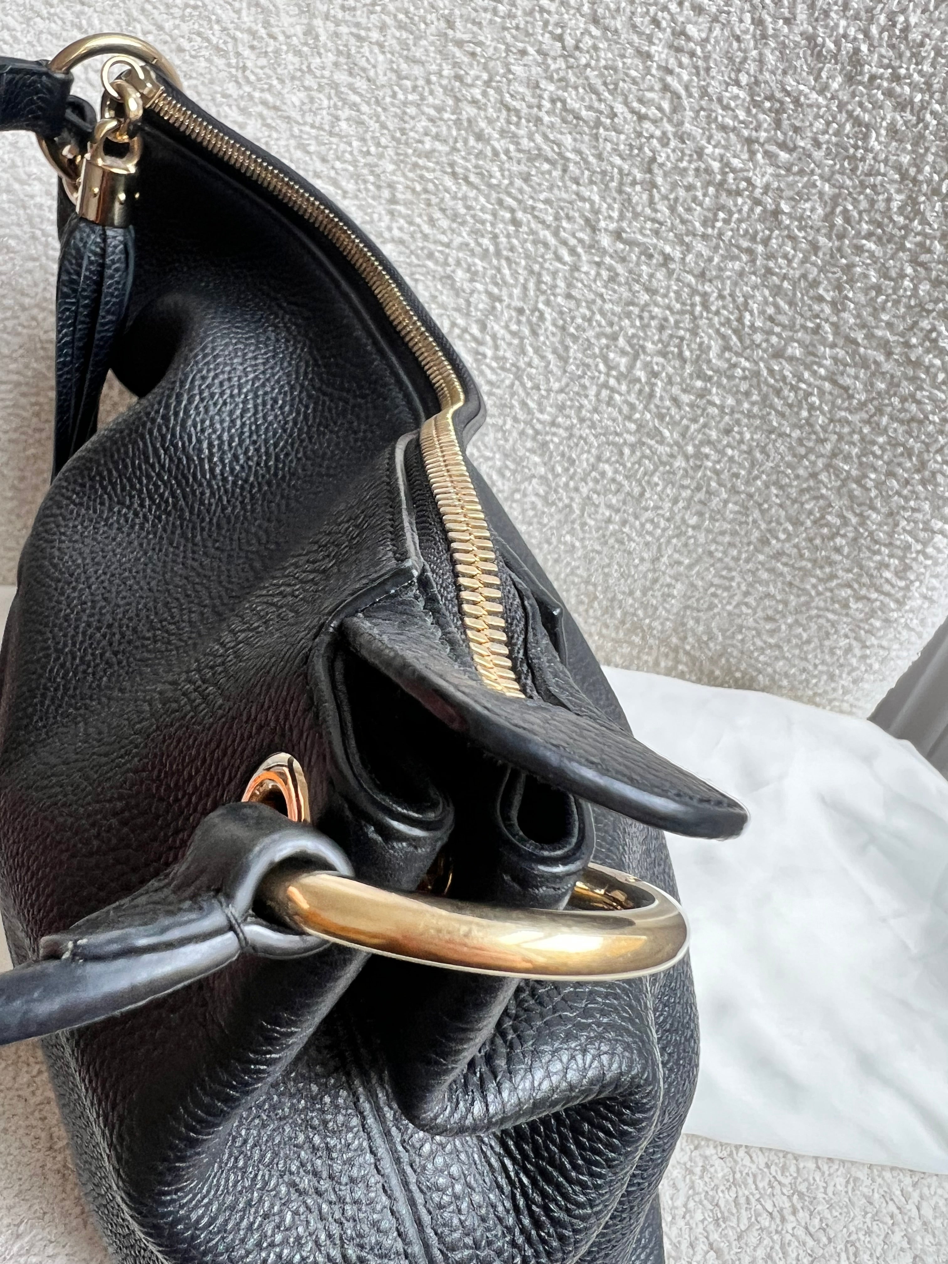 Gucci Soho Large Hobo in Black Pebbled Calfskin