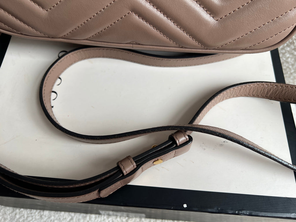 Gucci GG Marmont Dusty Pink Small Shoulder Bag (RRP £1440)